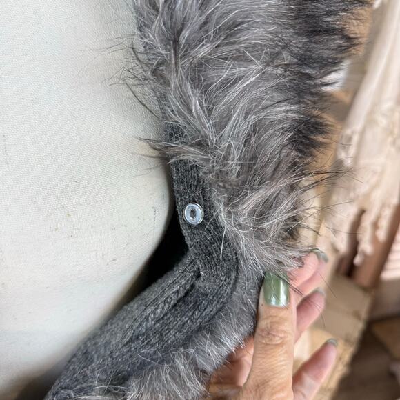 Sleeping on Snow sz. Medium dark gray lagenlook boho sweater office casual #4404 - Picture 2 of 11